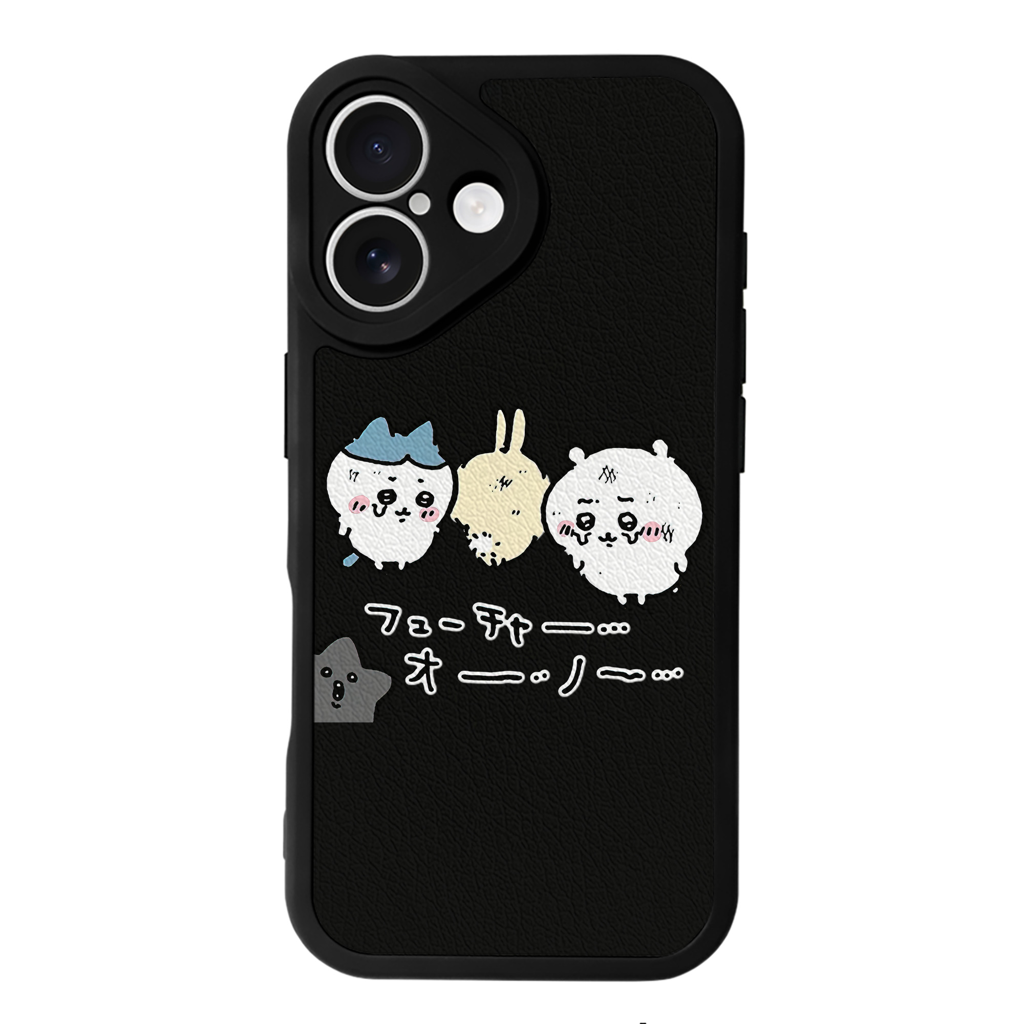 （画像用） ちいかわ ハチワレ Chii-kawa hachiware 【iPhone 16シリーズ対応】シリコンスマホケース（レザー調） 材質：シリコン
